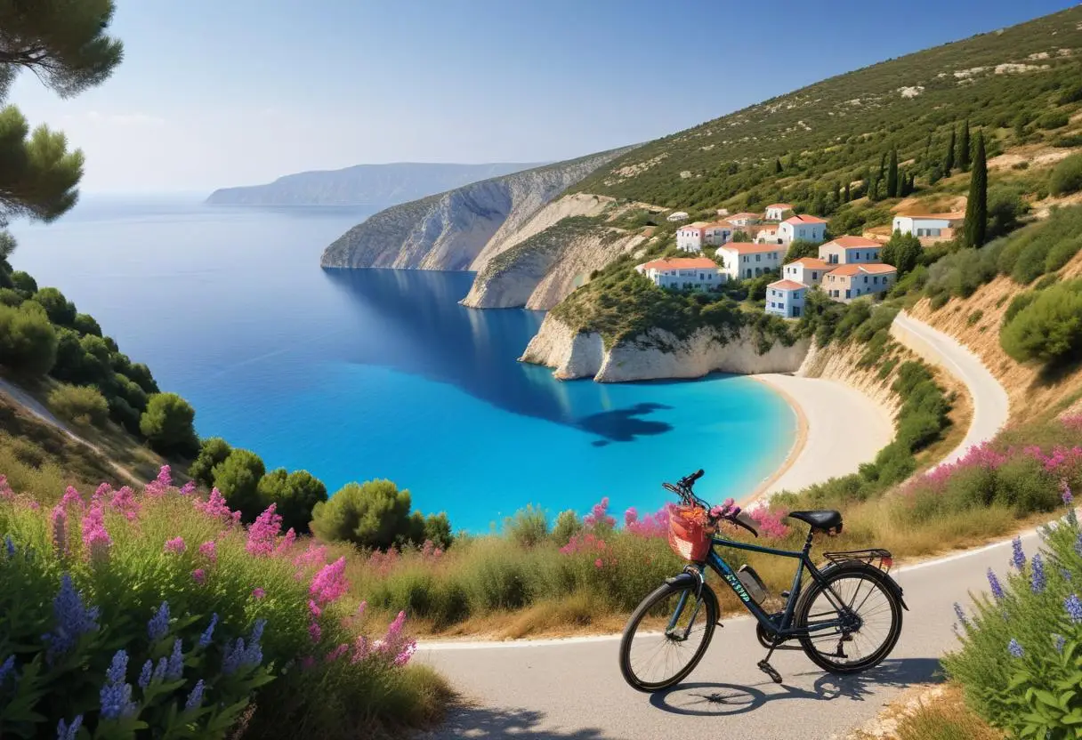 Hyra cykel på Kefalonia – Utforska ön på två hjul! illustration