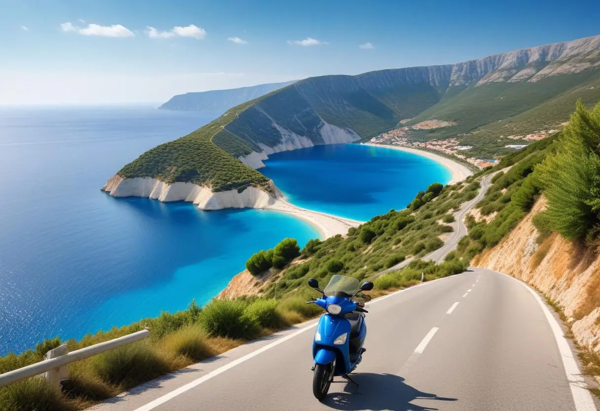 Hyra moped på Kefalonia – perfekt för äventyr! illustration