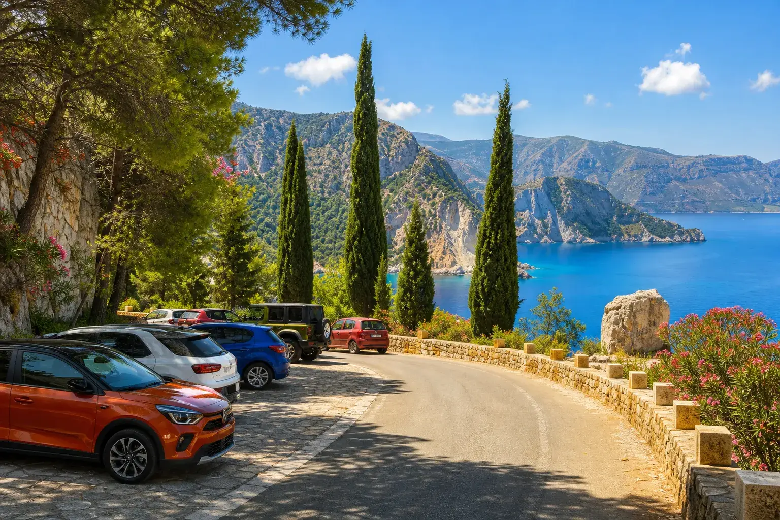 Parkering på Kefalonia illustration
